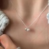 施家珍珠项链女小众轻奢设计高级感时尚气质锁骨链颈链毛衣链珠链