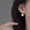 S925纯银蝴蝶耳钉女ins小众设计感睡觉免摘耳环简约养耳洞耳饰