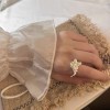 韩版小众设计感925纯银冷淡风戒指女不掉色开口圈指环饰品批发