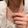 施家珍珠项链女小众轻奢设计高级感时尚气质锁骨链颈链毛衣链珠链