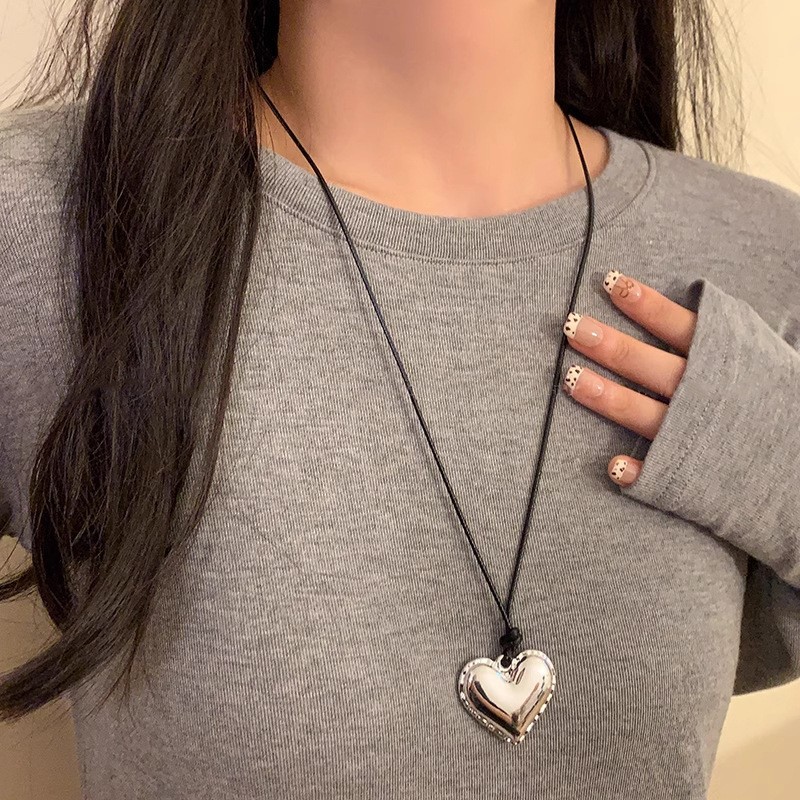 秋冬简约毛衣链女款大气小众高级感可调节项链配饰百搭长款项饰批