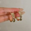 复古气质金属耳钉女2025新款爆款网红小众高级感耳环金色百搭耳饰