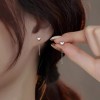 S925纯银蝴蝶耳钉女ins小众设计感睡觉免摘耳环简约养耳洞耳饰