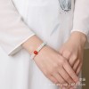 天然正品新疆金丝白玉手链金丝玉民族风老型圆珠单圈手串转运