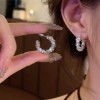 S925银针欧美夸张素圈耳环女高级感轻奢百搭简约气质耳圈耳饰批发