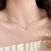S925纯银珍珠项链女小众设计轻奢高级感不掉色简约锁骨链配饰批发