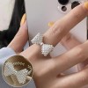 韩版小众设计感925纯银冷淡风戒指女不掉色开口圈指环饰品批发