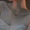 S925纯银珍珠项链女小众设计轻奢高级感不掉色简约锁骨链配饰批发