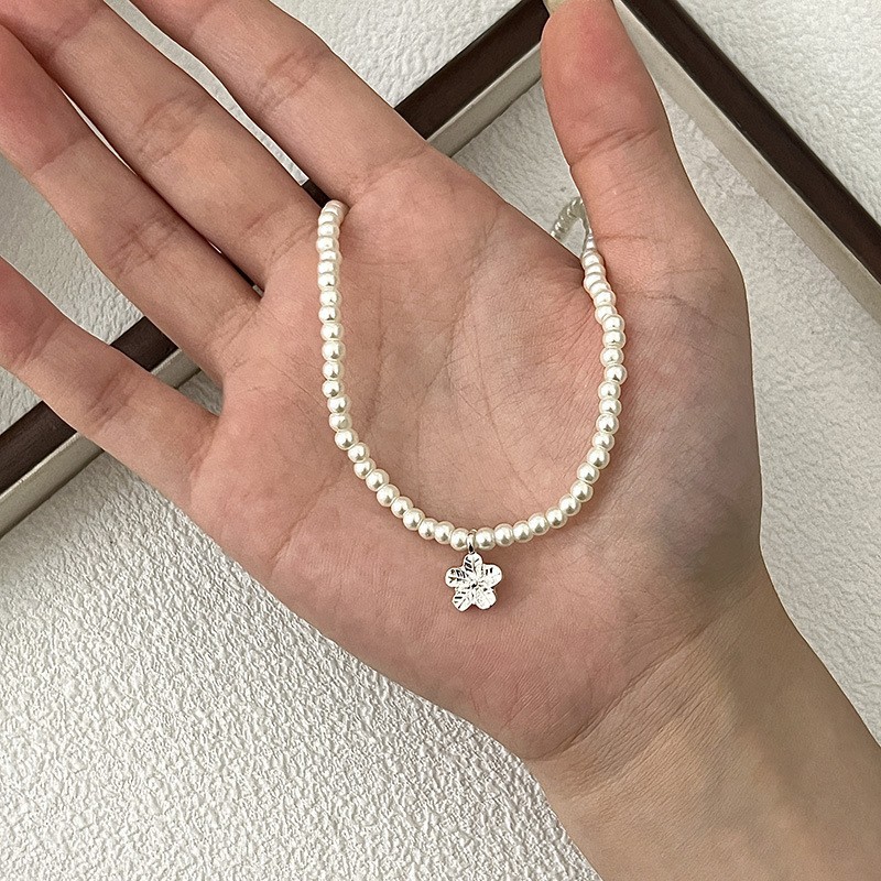 S925纯银蝴蝶淡水珍珠项链不掉色女春夏高级感轻奢吊坠百搭锁骨链