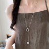 S925纯银蝴蝶结项链女2025新款轻奢高级感小众设计锁骨链颈链饰品