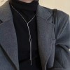 施家珍珠项链女小众轻奢设计高级感时尚气质锁骨链颈链毛衣链珠链