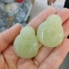 一件代发天然青白玉抱抱佛弥勒佛晴水色蚕丝玉大肚佛挂件玉佩玉坠