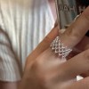 韩版小众设计感925纯银冷淡风戒指女不掉色开口圈指环饰品批发