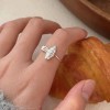韩版小众设计感925纯银冷淡风戒指女不掉色开口圈指环饰品批发