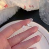 S925银耳钉女养耳洞耳环2025年新款爆款小众设计耳骨钉高级感耳饰