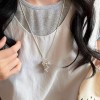 施家珍珠项链女小众轻奢设计高级感时尚气质锁骨链颈链毛衣链珠链