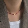 施家珍珠项链女小众轻奢设计高级感时尚气质锁骨链颈链毛衣链珠链