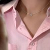S925纯银蝴蝶结项链女2025新款轻奢高级感小众设计锁骨链颈链饰品