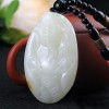 和田玉羊脂白玉财神手把件 和田玉籽料把玩件 和田玉籽料把件