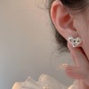 S925纯银针粉色锆石养耳洞耳钉女2025新款小众高级感睡觉免摘耳饰