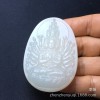 天然新疆金丝白玉千手观音菩萨吊坠金丝玉观音双面雕工十二生肖属