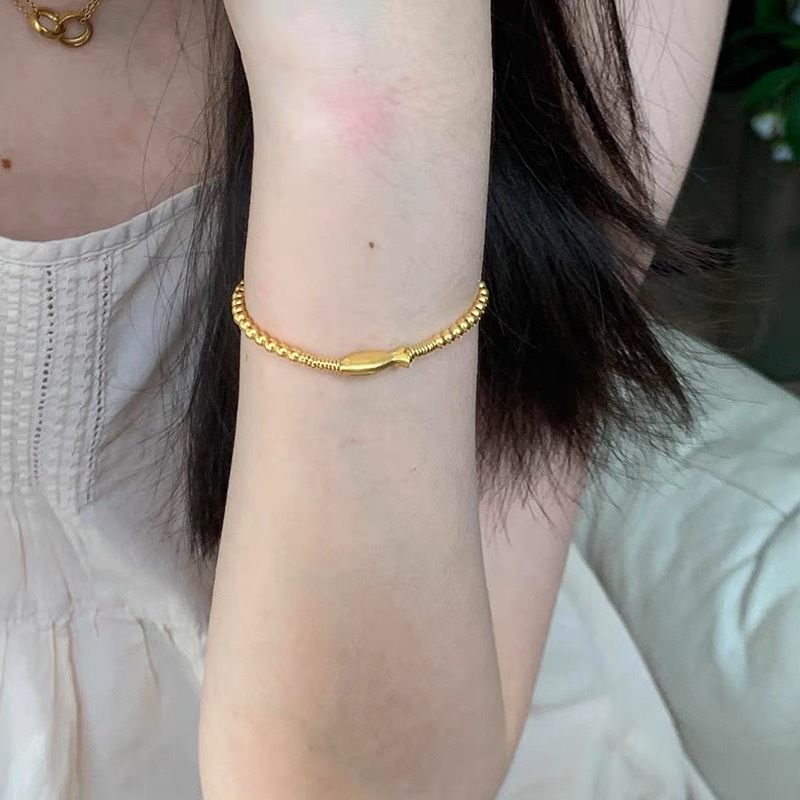 s925纯银手串手链碎银几两珍珠手镯转运珠气质手饰高级感简约饰品