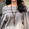 韩版自制原创ins海洋派大星长款项链女小众复古百搭毛衣链颈饰