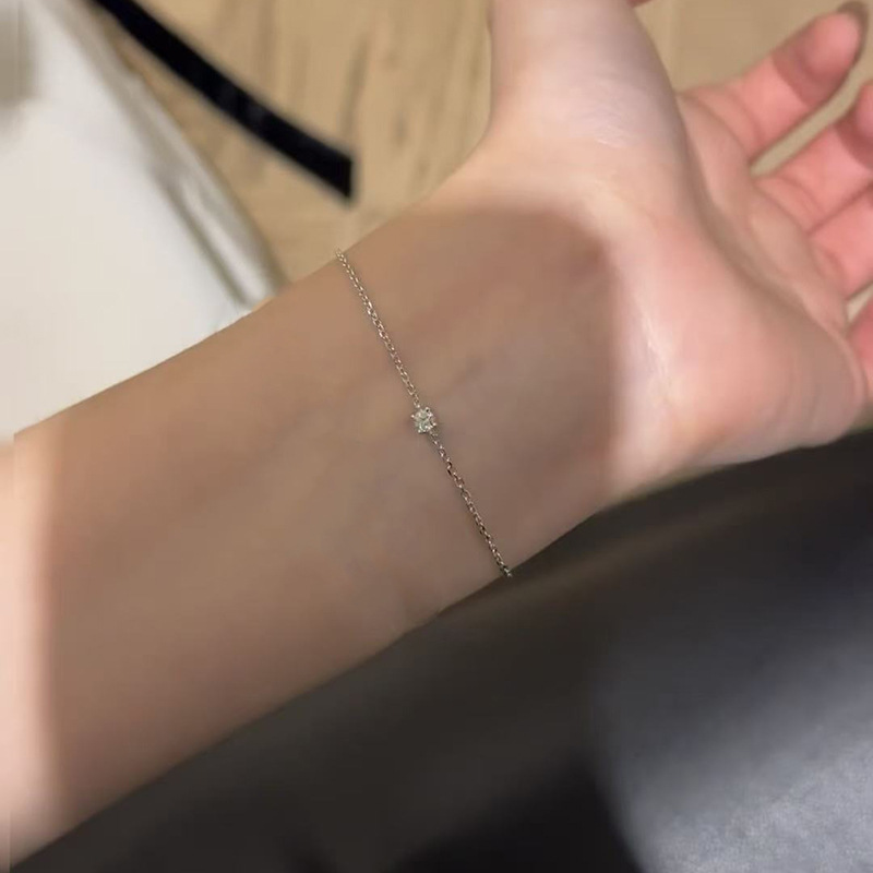 碎银子珍珠手链女款925纯银轻奢小众设计手串手环手镯送生日礼物