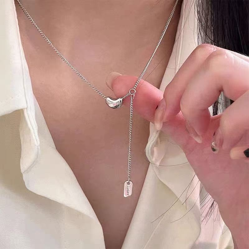 S925纯银蝴蝶结项链女2025新款轻奢高级感小众设计锁骨链颈链饰品