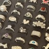925纯银交叉缠绕复古多层戒指女ins2025年新款冷淡风简约开口指环