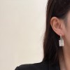 镀真金S925纯银针2024新款金属耳环小众设计感冷淡风气质高级耳钉