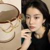 2025新款爆款925银针素圈耳环女高级感欧美夸张耳圈耳扣圈圈耳饰