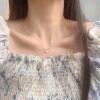 S925纯银珍珠花朵极简风项链女小众百搭精致高级感锁骨链项链批发