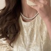 法式慵懒珍珠项链女小众高级感气质百搭锁骨链2025年新款毛衣颈链