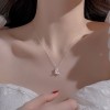 日常百搭S925纯银锆石项链女轻奢高级感不掉色简约锁骨链配饰批发