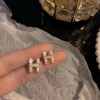 S925银新款小清新森系甜美精致耳钉女时尚小众设计百搭轻奢耳饰