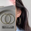 法式金属圆圈耳圈素圈耳环新款潮小众设计感独特气质耳饰女显脸小