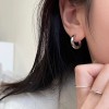 法式金属圆圈耳圈素圈耳环新款潮小众设计感独特气质耳饰女显脸小