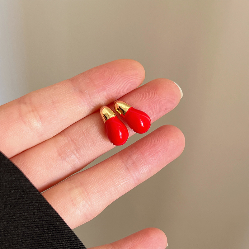 纯银针虎眼石耳环女2025秋冬新款爆款高级感耳钉气质百搭耳饰配饰