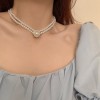 法式慵懒珍珠项链女小众高级感气质百搭锁骨链2025年新款毛衣颈链