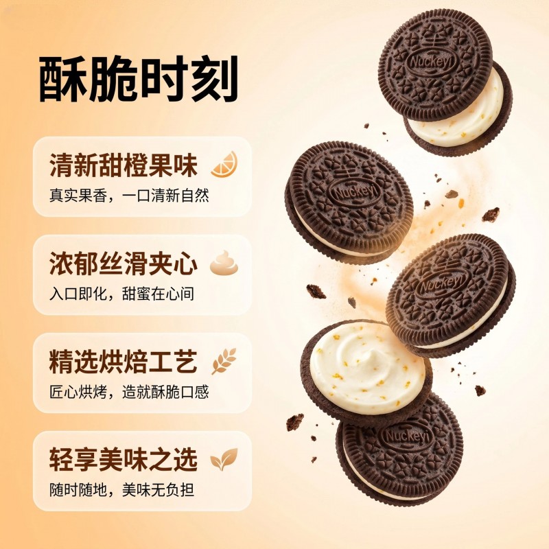 夹心饼干马卡龙夹心饼干早餐解馋混合口味散装整箱零食散装发批