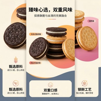 夹心饼干马卡龙夹心饼干早餐解馋混合口味散装整箱零食散装发批