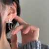 镀真金S925纯银针2024新款金属耳环小众设计感冷淡风气质高级耳钉