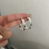 轻奢高级感圆圈耳环女超百搭质感光面金属耳圈耳饰小众设计感耳钉
