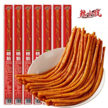 One-tendon beef tendon spicy strips internet celebrity snacks snacks whole box wholesale childhood nostalgic spicy strips