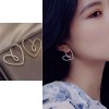 法式金属圆圈耳圈素圈耳环新款潮小众设计感独特气质耳饰女显脸小