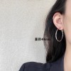法式金属圆圈耳圈素圈耳环新款潮小众设计感独特气质耳饰女显脸小
