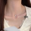 日常百搭S925纯银锆石项链女轻奢高级感不掉色简约锁骨链配饰批发