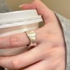 韩版素圈不规则925纯银百搭戒指女小众ins风设计不掉色组合指环