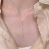 日常百搭S925纯银锆石项链女轻奢高级感不掉色简约锁骨链配饰批发